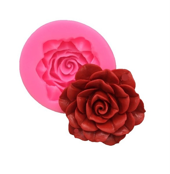 Khuôn Silicon - Hoa Hồng Cánh Tim