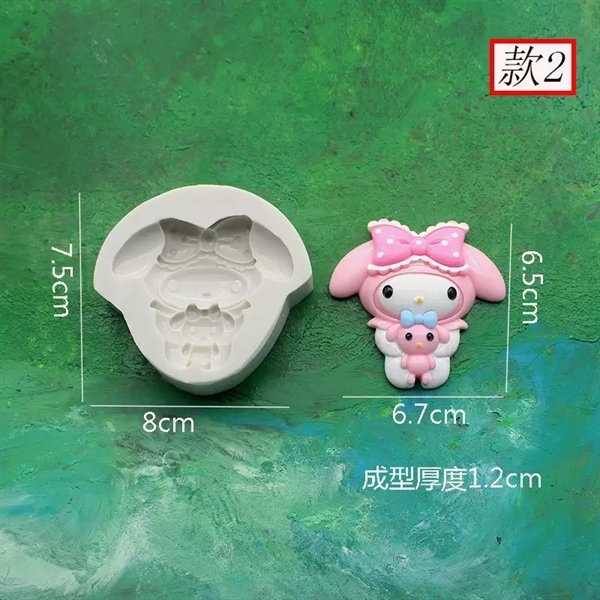 Khuôn Silicon - Mèo Kitty - Mẫu 2