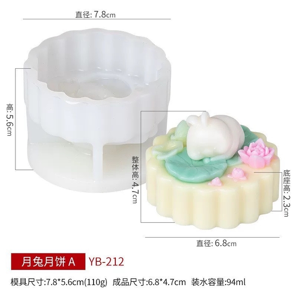 Khuôn Silicon - Động Vật - Con Thỏ Hoa Sen D