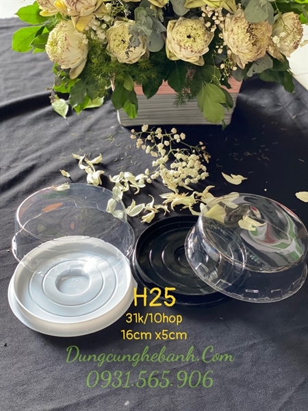 Hộp Nhựa - Tròn H25 - 16cm Cao 5cm