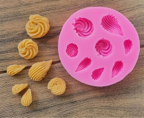 Khuôn Silicon - Đuôi Hoa Thị - Sò Xoắn N2 8c - 1.8cm