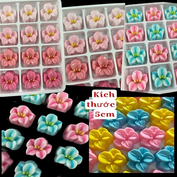 [10 cup] Khuôn Silicon - Cup Set 5cm - M45 - Hoa Lan