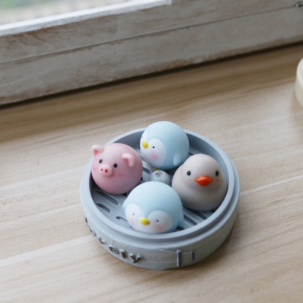 Khuôn Silicon - Động Vật - Gấu Tròn 4.5cm