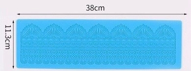 Khuôn Silicon - Viền Mảng Họa Tiết - Ren Nhọn 36x10cm