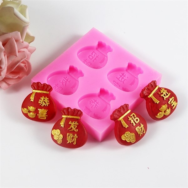 Khuôn Silicon - Túi Vàng - 3.6cm Nằm 4c