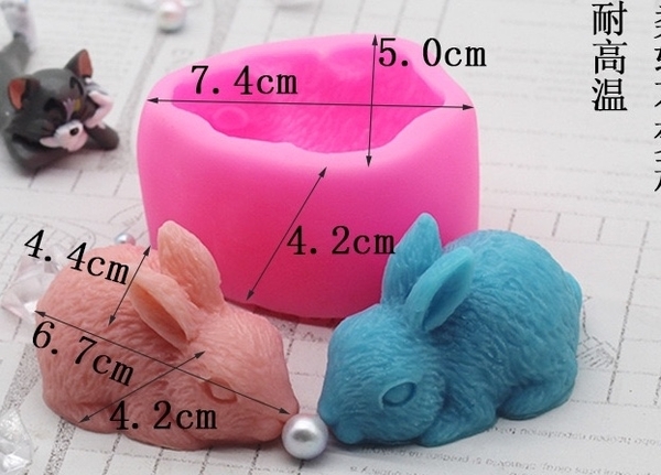 Khuôn Silicon - Động Vật - Con Thỏ Ngọc