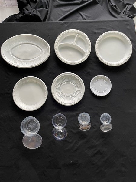 Dĩa Nhựa Oval THH - Sấp 50 Dĩa - 31x22cm Cá
