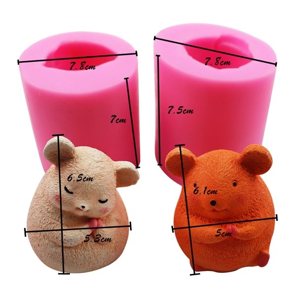Khuôn Silicon - Động Vật - Chuột Set 2c - Điệu Đà 6.5cm