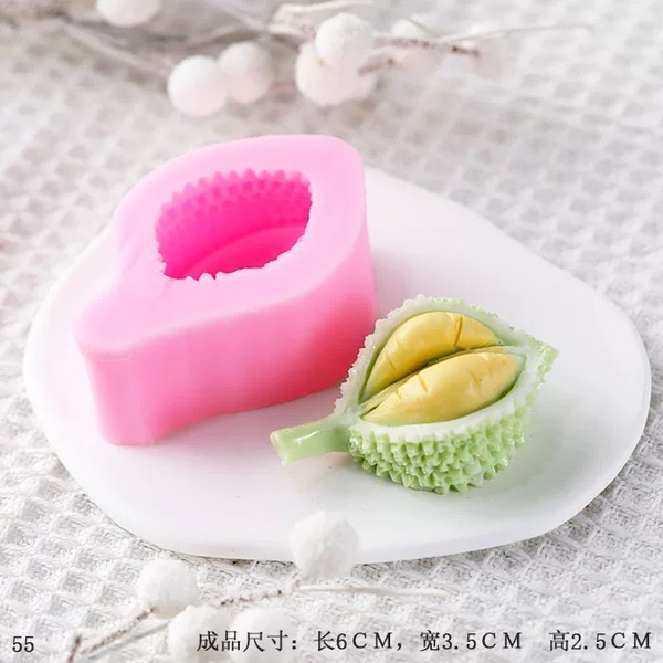 Khuôn Silicon - Trái Cây - Sầu Riêng - Gai Cuống 6cm