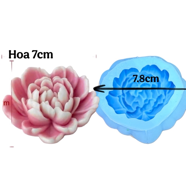 Khuôn Silicon - Hoa Mẫu Đơn 7cm