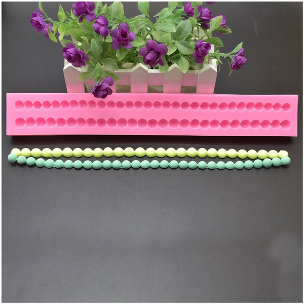 Khuôn Silicon - Viền Chuỗi Dây - Hạt 1.5cm - Dài 20cm