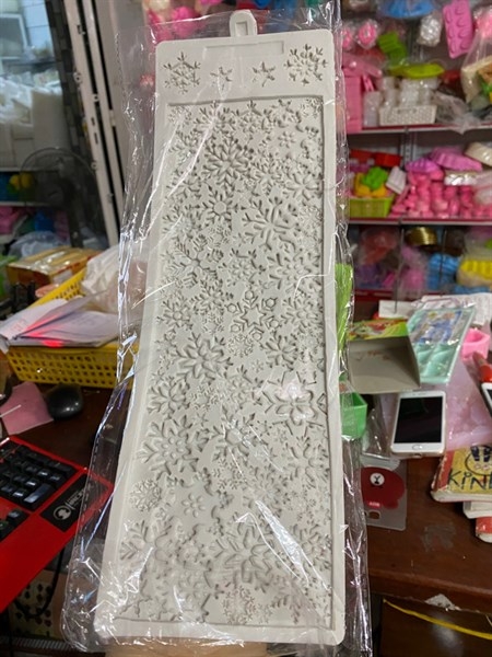 Khuôn Silicon - Viền Mảng Họa Tiết - Hoa Tuyết 31x10cm