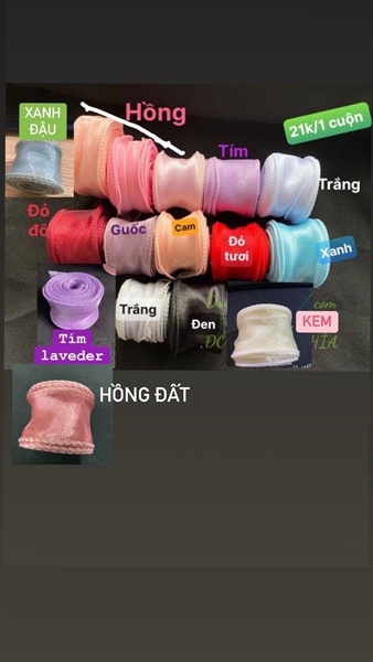 RUY BĂNG - VOAN -9MX3CM - MÀU HỒNG ĐẤT