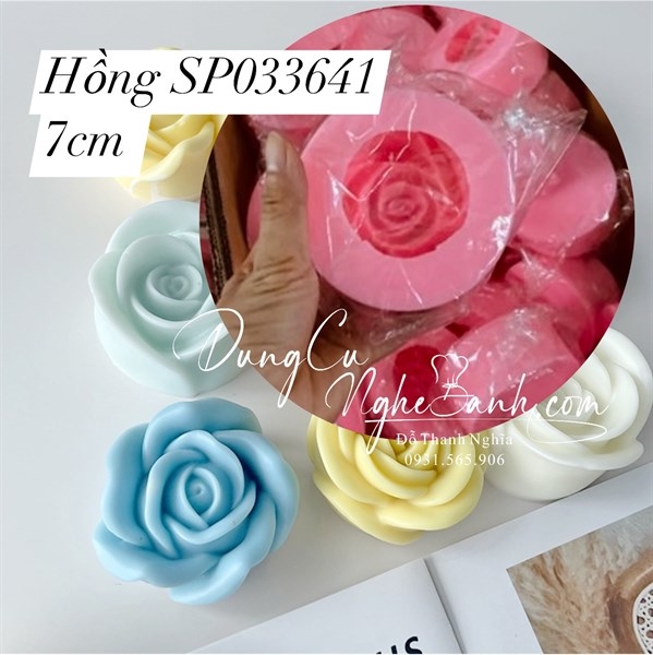 Khuôn Silicon - Hoa Hồng Nở - 7cm A3
