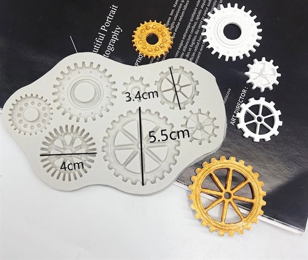Khuôn Silicon - Bánh Kẹo Chi Tiết Bánh Răng Cưa