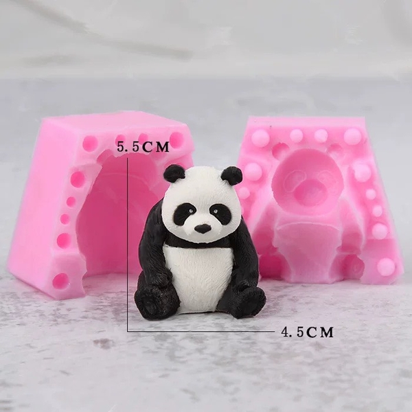 Khuôn Silicon - Động Vật - Gấu Trúc 2 Mảnh 5.5cm