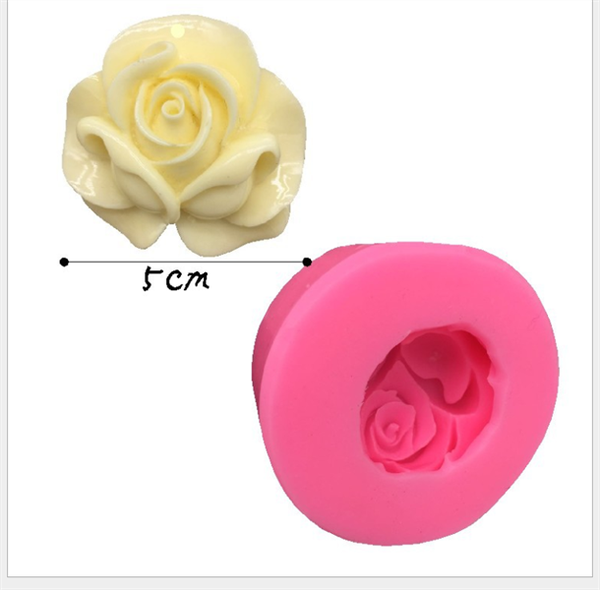 Khuôn Silicon - Hoa Hồng Nở - 5cm - Nằm Nghiêng thanh lý 29K