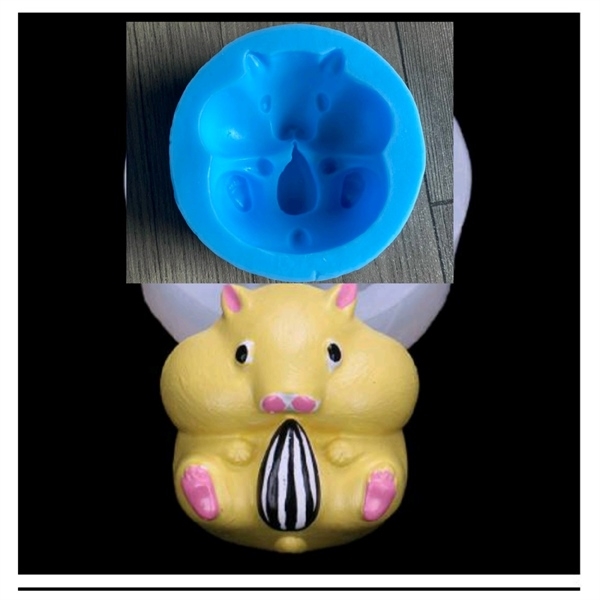 Khuôn Silicon - Động Vật - Chuột Hamster Ăn Hạt