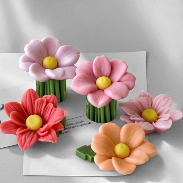 Khuôn Silicon - Hoa Cúc Phi Cánh Dày 6.5cm