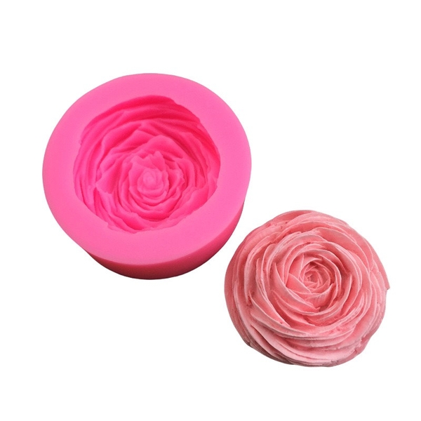 Khuôn Silicon - Hoa Hồng Nở - Hoa Hồng Nhiều Lớp 6.1cm