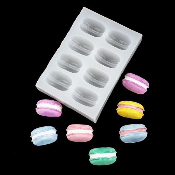 Khuôn Silicon - Bánh Macaron 3cm 1/2 bánh