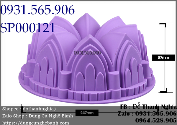 Khuôn Silicon - Đế - Lâu Đài Lớn 22 Cm X 8 Cm