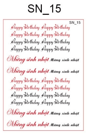 Decal Chủ Đề Sinh Nhật - DSN - DSN15