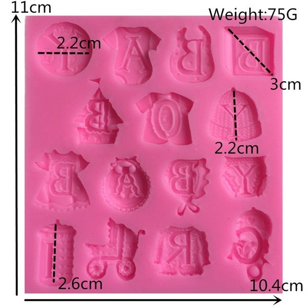 Khuôn Silicon - Quần Áo - Xe Nôi Áo Đồ Ngủ Nón