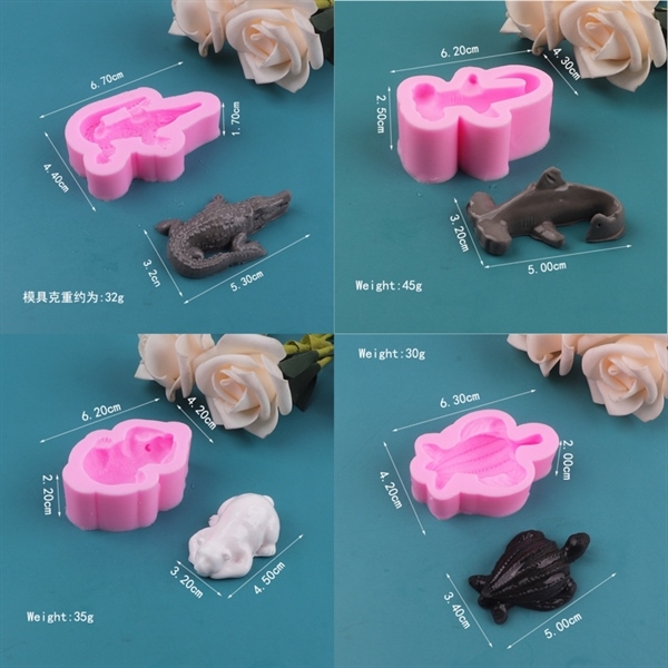 Combo 4 Khuôn Silicon Rùa Gấu Mập Sấu