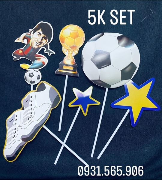 Set Cắm Bóng Cầu Thủ Mẫu 2 Phụ Kiện Trang Trí Bánh
