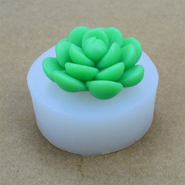 Khuôn Silicon - Sen Đá Nở - 5.2cm - Nhụy Cúp 3 Tầng