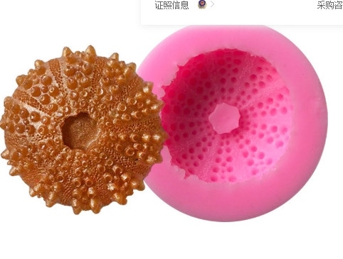 Khuôn Silicon - Sinh Vật Biển TH - nhum Sò Biển Tròn Gai 4.6cm