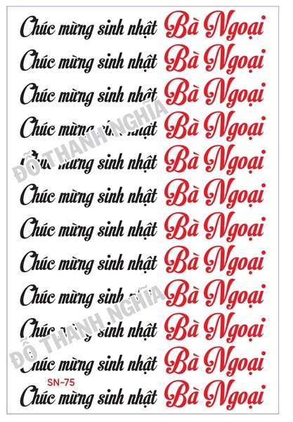 Decal Chủ Đề Sinh Nhật - DSN - DSN75