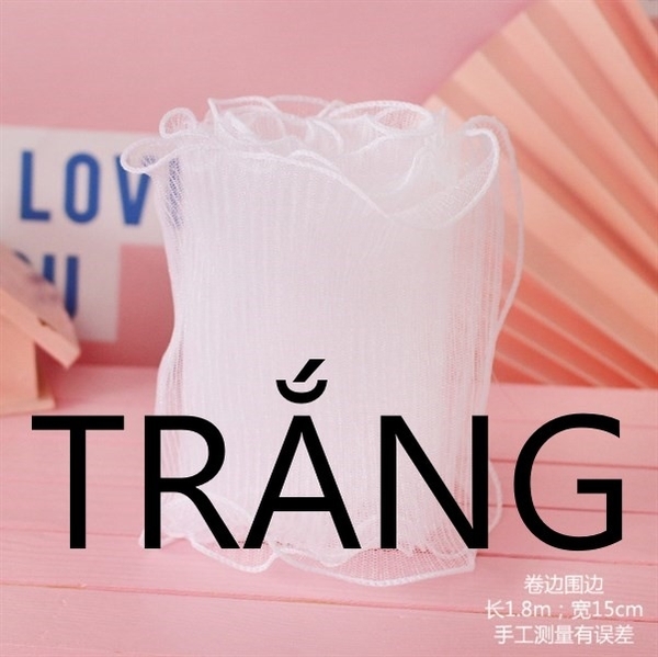 Cuộn Voan - Lưới - 13cm Dài 1.5m - TRẮNG