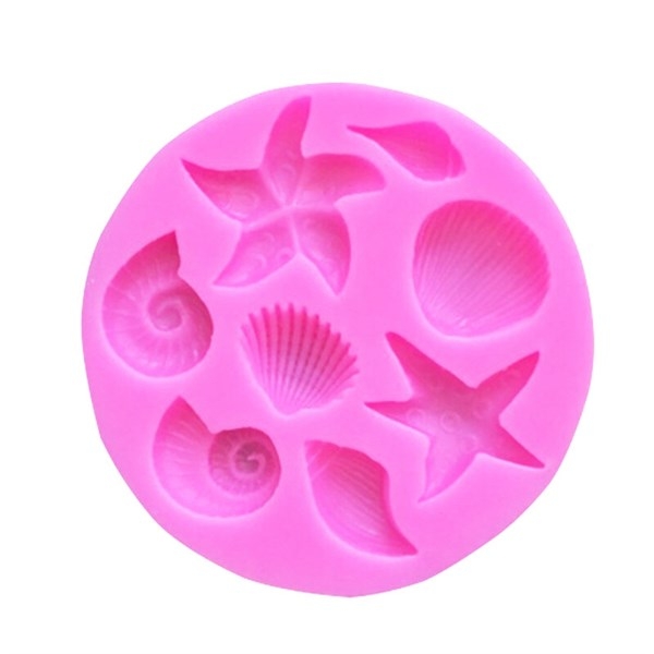 Khuôn Silicon - Sinh Vật Biển TH - 3cm Ốc Sao Sò - 8c
