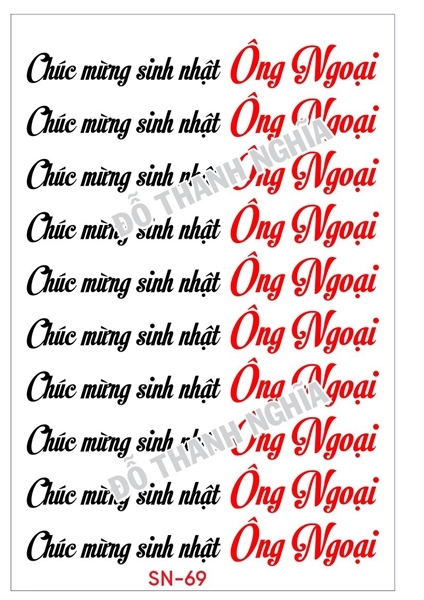 Decal Chủ Đề Sinh Nhật - DSN - DSN69