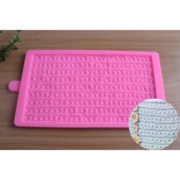 Khuôn Silicon - Viền Mảng 2D - Đan Len Ngang 18cm