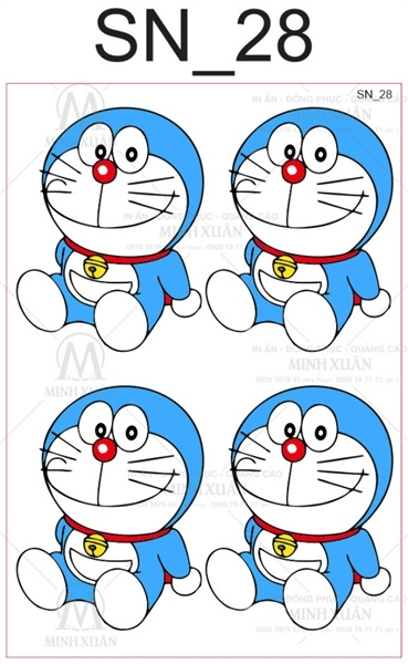 Decal Chủ Đề Hot - Vui Nhộn - DSN - SN28 DOREMON