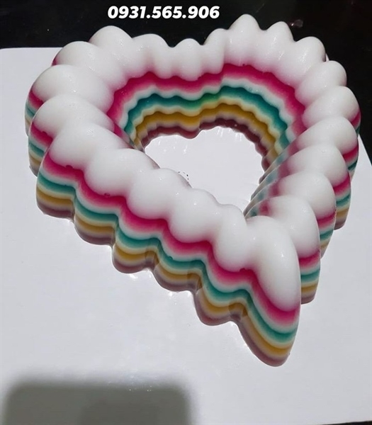 Khuôn Silicon  - Đế Trái Tim 20Cm cao 7.4Cm