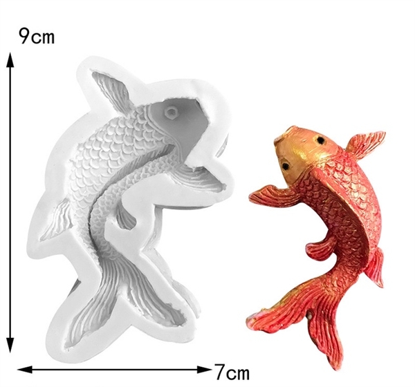 Khuôn Silicon - Biển - Cá Koi 9cm