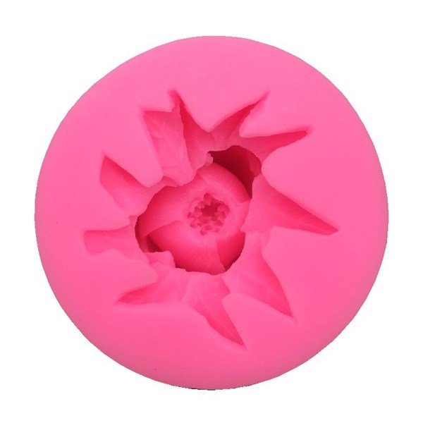 Khuôn Silicon - Hoa Lan - 5cm - Nhô Kèm Lá