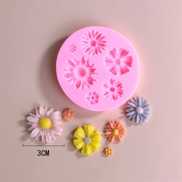 Khuôn Silicon - Hoa Cúc Dẹp TH 6c - 1.3 > 5cm