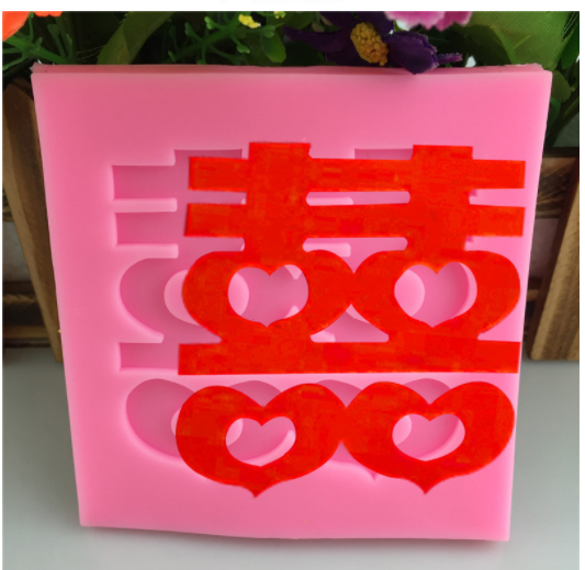 Khuôn Silicon - Chữ Song Hỷ - Hán