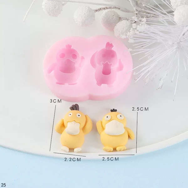 Khuôn Silicon - Động Vật - Vịt Tóc 3cm 2c