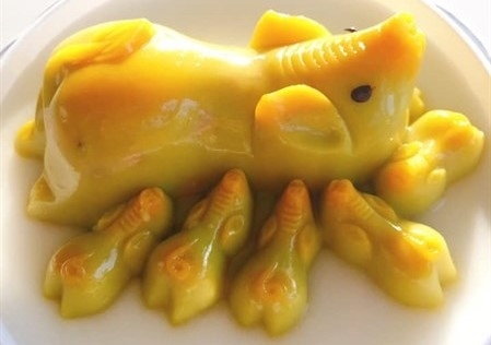 Khuôn Trung Thu Gõ - 300gr - Heo Bầy NGỒI 6c