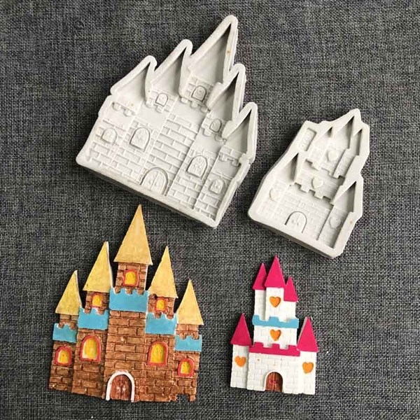 Khuôn Silicon - Lâu Đài - Vĩ 10cm 5 Chóp