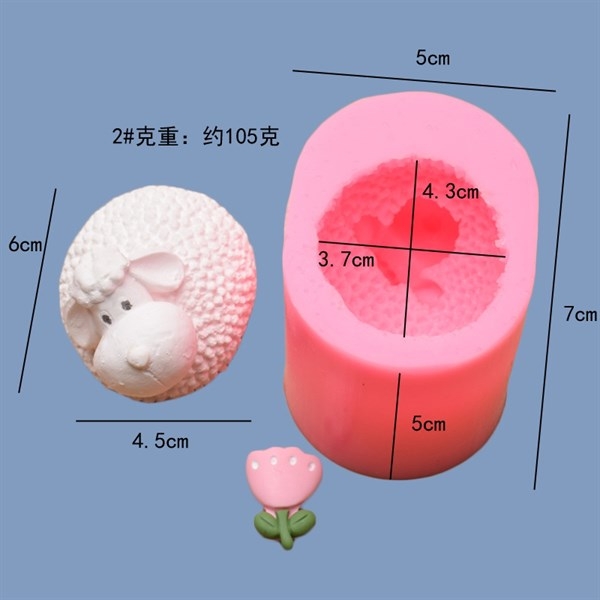 Khuôn Silicon - Động Vật - Cừu - Nghiêng Đầu 6cm