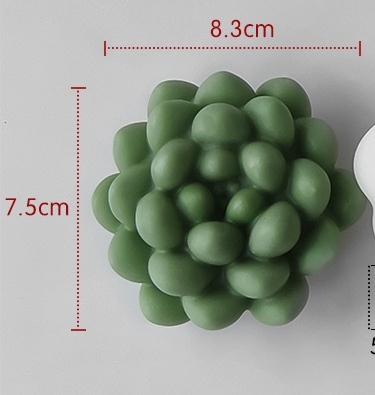 Khuôn Silicon - Sen Đá Nở - Sen Đá Đất 8.3cm Khuôn Trắng
