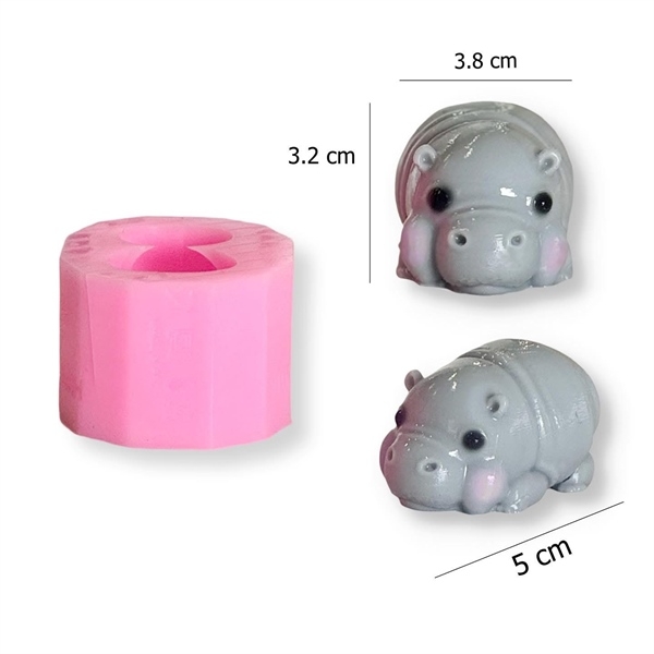 Khuôn Silicon - Động Vật - Hà Mã Con 5cm
