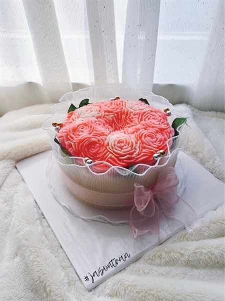 Khuôn Silicon - Mặt Ép Hoa Hồng To 18cm